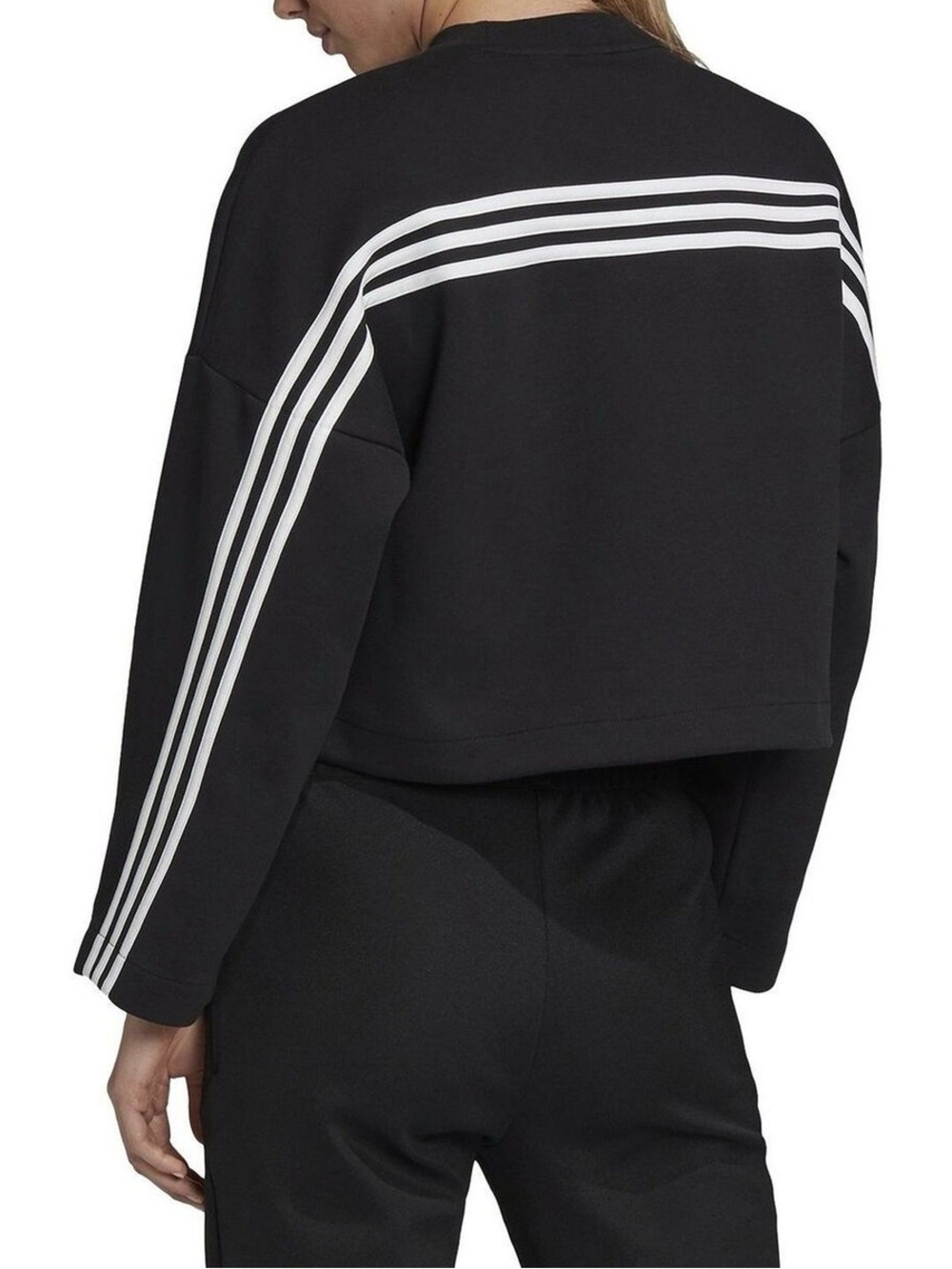Adidas Essentials 3-Stripes Cropped Sweatshirt Size Small S Women’s